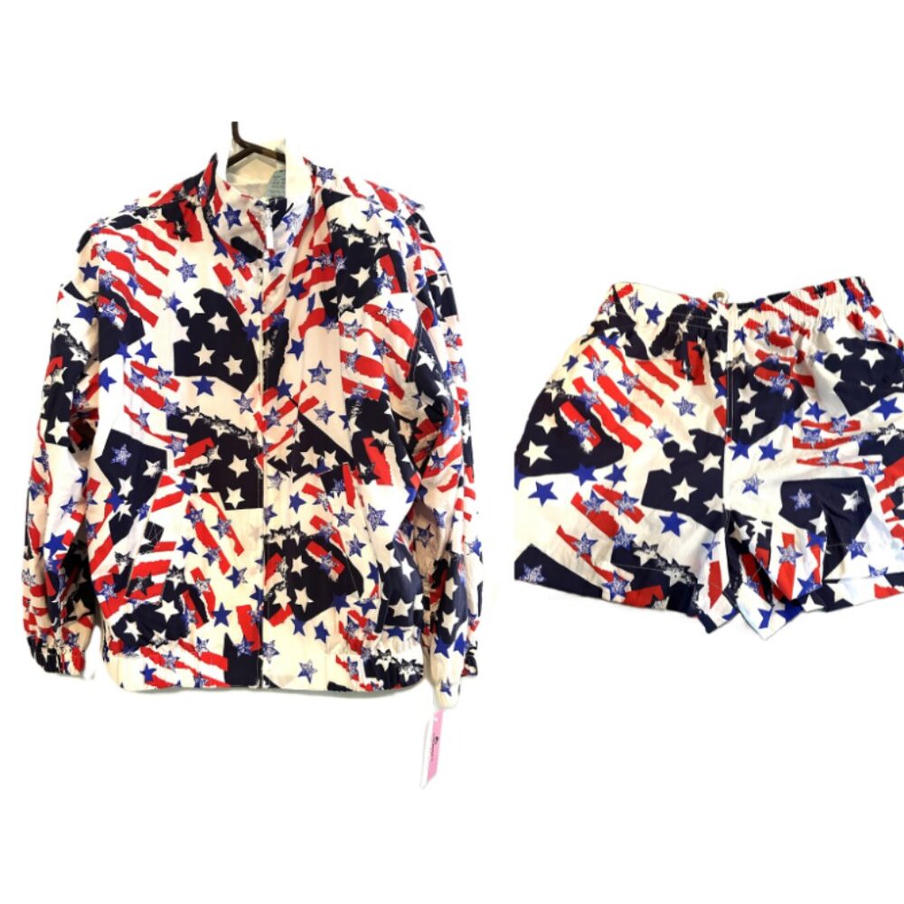 Liz Claiborne Sport Womens Large VINTAGE 2 Pc Suit Shorts Jacket RARE NWT